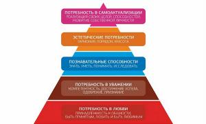 Пирамида маслоу - мотивации и потребности человека
